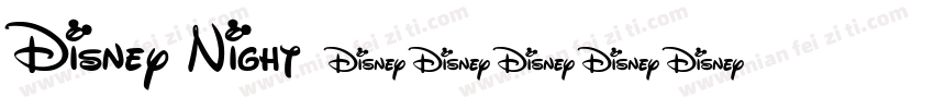 Disney Night字体转换